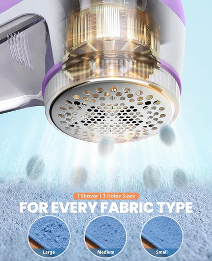Fabric Shaver, Lint Shaver with 6-Leaf Blade, Rechargeable