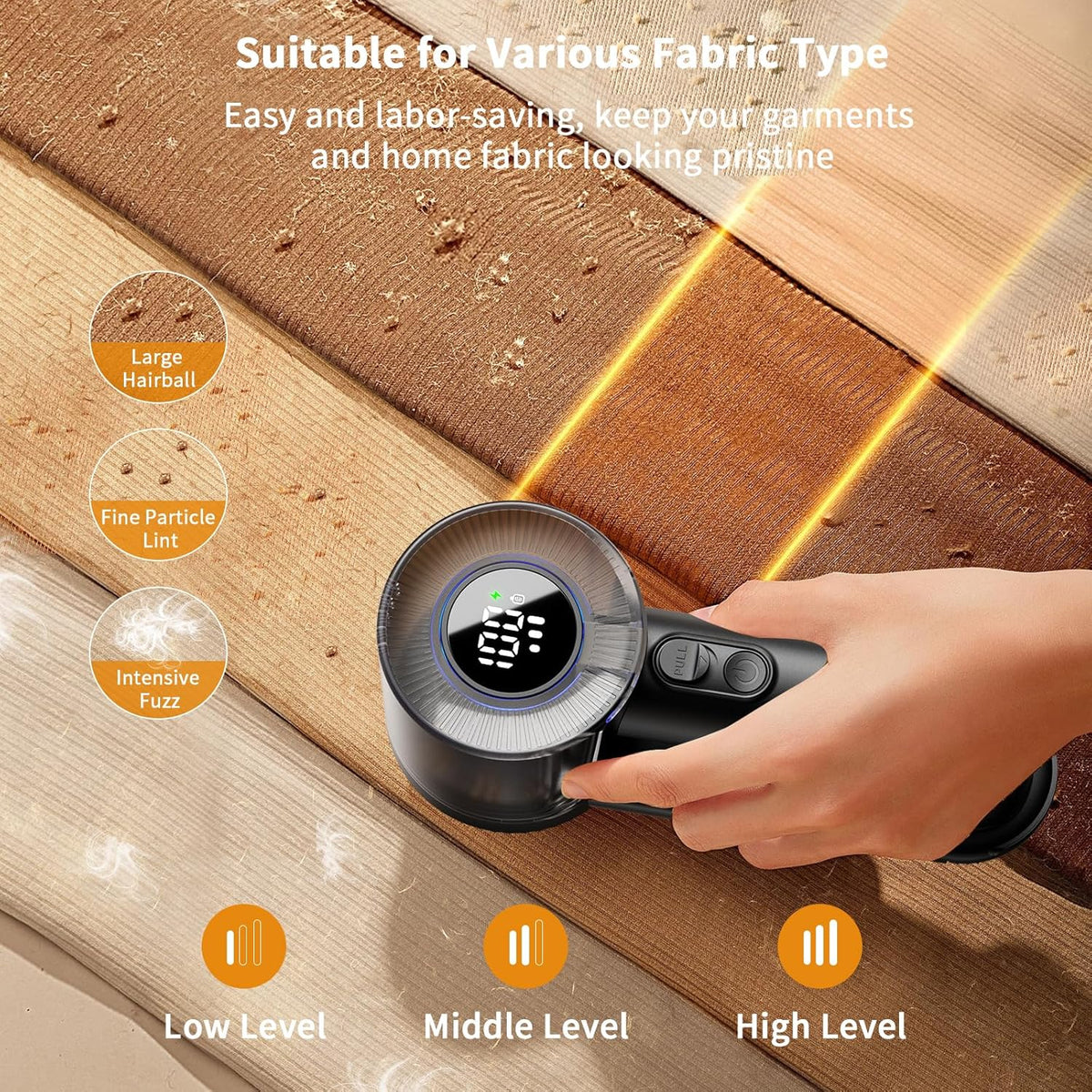 Large Fabric Shaver, 2-In-1 Electric Fabric Shaver & Lint Remover